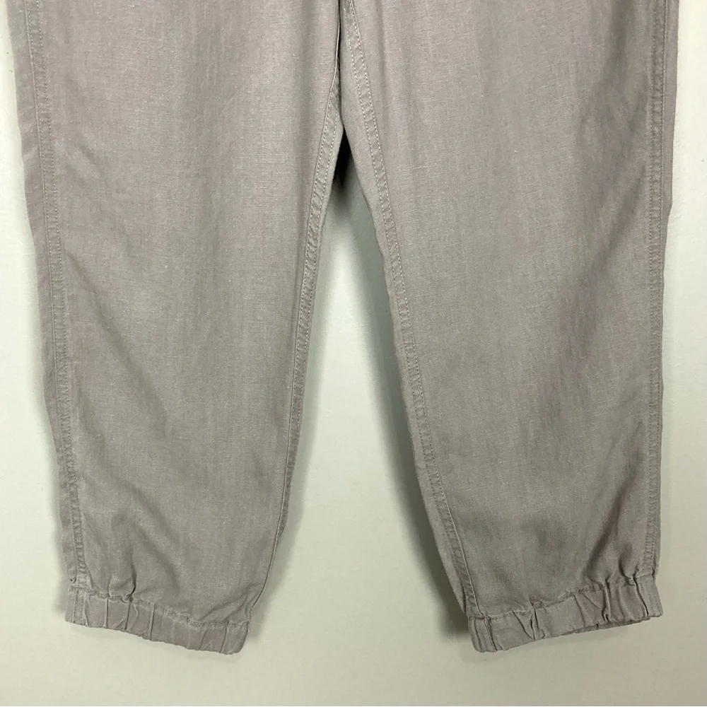 J. Crew Point Sur Seaside Jogger Pants Women’s Size 12 Pull On Linen Blend Beach
